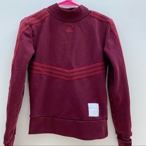 Adidas Sweatshirt maroon XS 3 stripes